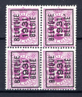 PRE249A MNH** 1931 - BELGIQUE 1931 BELGIE (4 Stuks) - Typografisch 1929-37 (Heraldieke Leeuw)