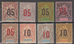 Réunion N° 72 à 79 Avec Charnières - Unused Stamps