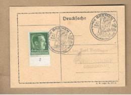 Los Vom 20.05 - Karte Aus Bremen 1939 Sonderstempel - Storia Postale