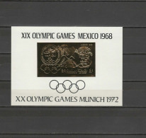 Sharjah 1968 Olympic Games Mexico, Gold S/s MNH - Verano 1968: México