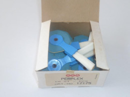 Vintage ! 1 Box Of 10 Pcs. 50-60s' Made In Germany "AKA Perplex" Octagon Elastic Gum Eraser With Brush - Otros & Sin Clasificación