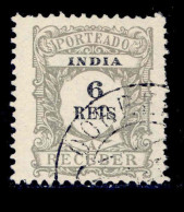 ! ! Portuguese India - 1904 Postage Due 6 R - Af. P05 - Used - Portugiesisch-Indien