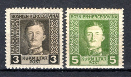 BOSNIE HERZEGOVINA Yt. BA120/121 MH 1917 - Bosnië En Herzegovina