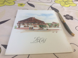 MARLENHEIM. Menu Du Restaurant Le Cerf.  Illustrateur KUVEN - Other & Unclassified