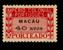 ! ! Macau - 1947 Postage Due 40 A - Af. P 41 - MNH - Portomarken