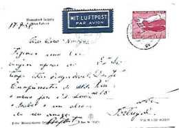 Germany & Marcofilia, Messestadt Leipzig, Altes Rathaus DDR, Lisboa 1958 (7979) - Lettres & Documents