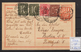 MiNr. 159 B Auf Fernpostkarte Befund Winkler BPP, Sehr Gut Gezähnt, Einwandfrei  (0404) - Used Stamps