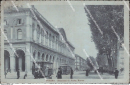 Cm595 Cartolina Torino Citta' Stazione Di Porta Nuova Tram  Piemonte - Andere & Zonder Classificatie