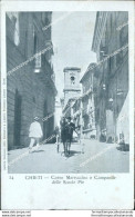 An704 Cartolina Chieti Corso Marruccino E Campanile Delle Scuole Pie Inizio 900 - Chieti