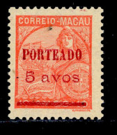 ! ! Macau - 1949 Postage Due 5 A - Af. P 47 - MH - Impuestos