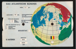 DAS ATLANTISCHE BÜDNIS  DIE NORATLANTIPAKT - ORGANISATION NATO - ZIVILE UND MILITÄRISCHE STRUKTUR - 17 X 11 CM - Mechanical