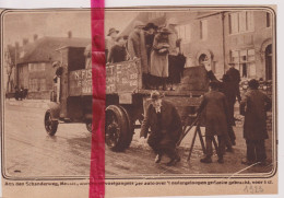 Maastricht - Personenvervoer Per Vrachtwagen Na Overstroming - Orig. Knipsel Coupure Tijdschrift Magazine - 1925 - Zonder Classificatie