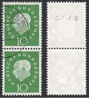 Deutschland, 1959,  Mi.-Nr. 303 R, Mit Nr. 0770,  Gestempelt - Francobolli In Bobina