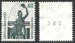 Deutschland, 1987,  Mi.-Nr. 1341 R, Mit Nr. 380, Gestempelt - Rollenmarken