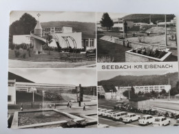 Seebach, Kr. Eisenach, Schule, Spielplatz, Autos, 1984 - Eisenach