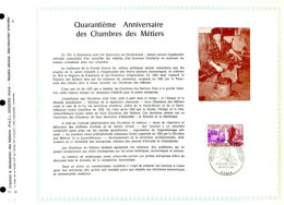 Rare Feuillet PAC (précurseur De CEF) De 1971 - Quarantième Anniversaire Des CHAMBRE DES METIERS - 1970-1979