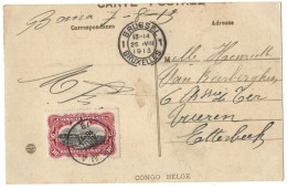 !!! CONGO, CPA DE 1913, DÉPART DE BOMA POUR BRUXELLES - Lettres & Documents