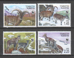 Tadjikistan 2005 Mi 392-395 MNH WWF - BLUE SHEEP - Unused Stamps