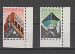 Liechtenstein 1987 Europa Cept - Modern Architecture - Corner Pieces ** MNH - Ungebraucht