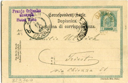 1902 Croatia Sibenik Lloyd SS Danubio Via Zara - Croacia