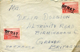 1946 Albania Berat Provisional Cover To Birmingham - Albania