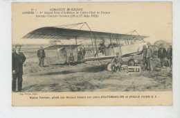 ANGERS - CIRCUIT D'ANJOU 1er Grand Prix D'Aviation De L'Aéro Club De France ANGERS CHOLET SAUMUR 1912 - Biplan FARMAN - Angers