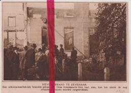 Zevenaar - Hevige Brand Schoensmeerfabriek - Orig. Knipsel Coupure Tijdschrift Magazine - 1924 - Non Classés