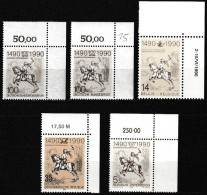 BRD, 1990, Nr.1445 , Gemeinschaftsausgabe Mit Berlin, DDR, Österreich Und Belgien "Postreiter-500 Jahre Post" - Briefe U. Dokumente