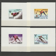 Sharjah - Khor Fakkan 1968 Olympic Games Grenoble Set Of 7 S/s Imperf. MNH - Invierno 1968: Grenoble