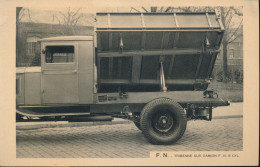 F.N. TRIBENNE SUR CAMION F.N. 8 CYL.  GR.FORMAAT  18 X 12 CM - Transporter & LKW
