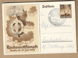 Los Vom 20.05 Ganzsache-Postkarte Aus Berlin 1938 - Occupation 1938-45