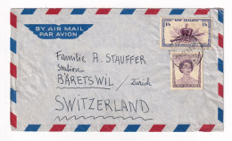 Lettre Brooklyn 1954 Wellington New Zealand Suisse Switzerland Bäretswil Nouvelle-Zélande - Storia Postale