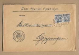 Los Vom 20.05  Dienst-Briefumschlag Aus Spaichingen 1920 - Cartas & Documentos