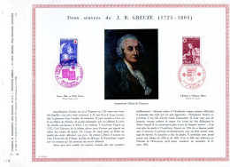 Rare Feuillet PAC (précurseur De CEF) De 1971 - Deux œuvres De J. B. GREUZE (1725-1805) (CROIX ROUGE 1971), 2 Valeurs - 1970-1979