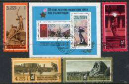 SOVIET UNION 1973 Stalingrad 30th Anniversary Used  Michel 4088-911 + Block 83 - Used Stamps