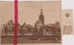 Veere - Toren Stadhuis Wordt Gerenoveerd - Orig. Knipsel Coupure Tijdschrift Magazine - 1925 - Non Classés