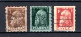 BAYERN Yt. 76/78° Gestempeld 1911 - Usados