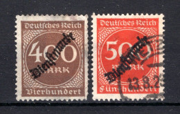 DEUTSCHES REICH Yt. S53/54° Gestempeld 1923 - Dienstzegels