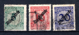 DEUTSCHES REICH Yt. S63/65° Gestempeld 1923 - Dienstmarken