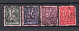DEUTSCHES REICH Yt. S33/36° Gestempeld Dienstzegel  - Dienstzegels