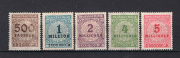 DEUTSCHES REICH Yt. 294/298 (*) Zonder Gom  - Unused Stamps