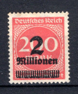 DEUTSCHES REICH Yt. 281 (*) 1923 - Neufs