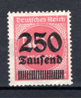 DEUTSCHES REICH Yt. 271 (*) 1923 - Unused Stamps
