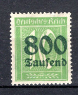 DEUTSCHES REICH Yt. 274 MH* 1923 - Unused Stamps
