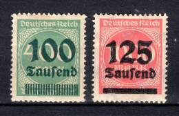 DEUTSCHES REICH Yt. 266/267 MH* 1923 - Unused Stamps