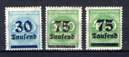 DEUTSCHES REICH Yt. 261/263 MH* 1923 - Unused Stamps
