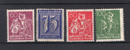 DEUTSCHES REICH Yt. 167/170 (*) Zonder Gom  - Unused Stamps
