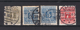 DENEMARKEN Yt. J11/13° Gestempeld Dagblad Zegel 1915 - Usado