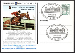 DUITSLAND Sporthilfe-Hans Günther Winkler 24-07-2001 - Cartes Postales Illustrées - Neuves
