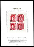 DUITSLAND Hamburg 21 Nieuwdruk 1978 MNH (4 St) - Andere & Zonder Classificatie